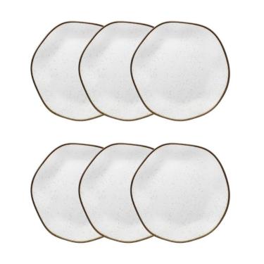 Imagem de Conjunto 6 Pratos de Sobremesa 21,5 cm Ryo Maresia Porcelana Oxford