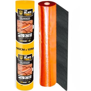 Imagem de Manta Asfáltica Terracota Telhado Auto Adesiva 90cm X 10m The Black Tools