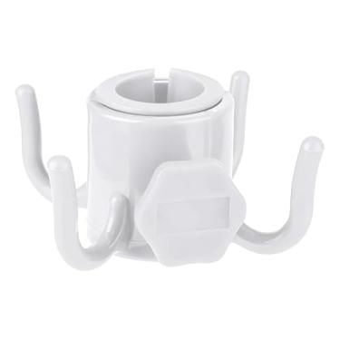 Imagem de 02 Ganchos com 4 Pinos Suportes de guarda-Chuva, 2 peças de plástico para guarda-sol com gancho para pendurar, Praia, Acampamento, Piscina 4 garras, toalha, chapéu, óculos de sol (Branco)