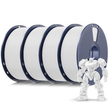 Imagem de SUNLU Pacote de filamentos de impressora 3D PLA de 4 kg, filamento PLA perfeitamente enrolado 1,75 mm, precisão dimensional +/- 0,02 mm, bons filamentos de embalagem a vácuo, 4 kg no total, 1 kg por