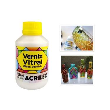 Imagem de Verniz Vitral Acrilex Base Madreperola 592 100ml Perfeito para Copos G