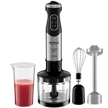 Imagem de Mixer Mondial Turbo Mix M-11 1.000 Vatts com Batedor Fuê e Processador