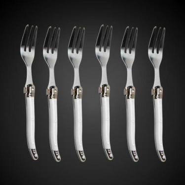 Imagem de Garfos Sobremesa Laguiole Com Estojo Talheres Premium - La Tour, Branc