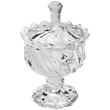 Imagem de Potiche de Cristal com Pé Linearis 09x14cm LYOR