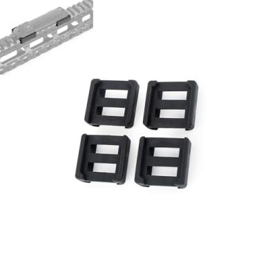 Imagem de Suporte de interruptor de pressão remoto, 4 peças de clipes para lanternas táticas Streamlight ProTac PEQ DBAL NGAL Laser, adequado para trilho Picatinny de 20 mm