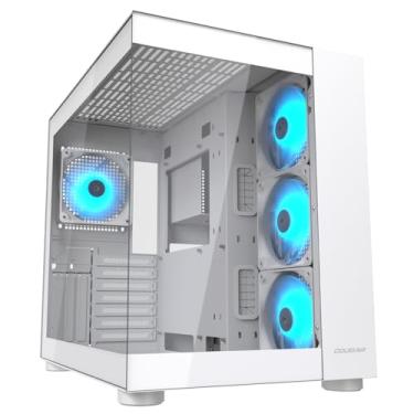 Imagem de Gabinete Cougar FV150 RGB Branco Aquário com 4 Fans
