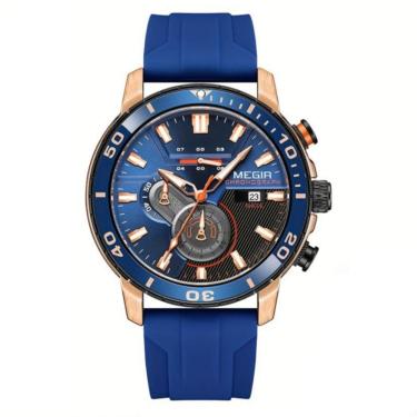 Imagem de Relógio esportivo estilo casual pulseira de silicone resistente à água 3ATM
