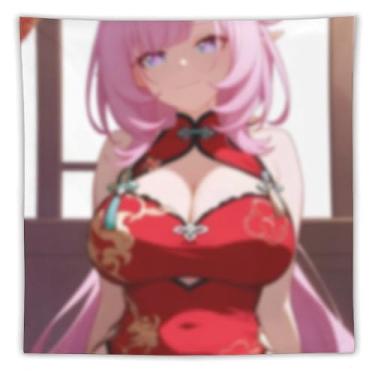 Imagem de LIEGBMEU Sexy Bikini Hot Anime Girl Tapeçaria 152.4 cm x 152.4 cm Interior Exterior Wall Quilt Art Decoração de Tapeçaria Caprichosa, AC054