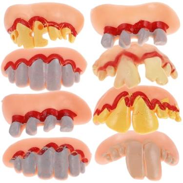 Imagem de NOLITOY 8pcs Ugly Fake Teeth Halloween Vampire Teeth Prank Funny Joke Fake Teeth for Halloween Masquerade Costume Cosplay Party Favors Photos Props (Random Style)