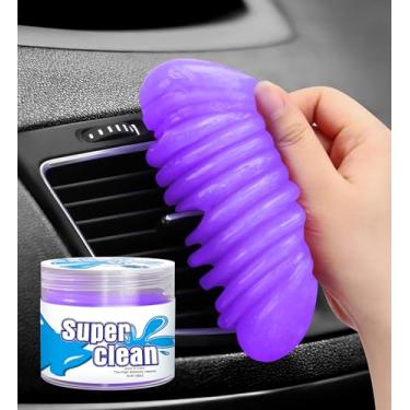 Imagem de TeSabMi Gel de limpeza de carro massa de vidraceiro de limpeza de carro limpador de interior de carro Slime kit de detalhes de carro acessórios de carro presentes para homens mulheres meias recheios