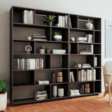 Imagem de Estante para Livros 10 Prateleiras Preto Bke - Brv, Preto