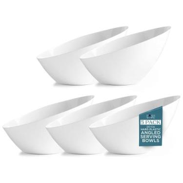 Imagem de Taças de servir Posh Setting White Plastic 600 ml, pacote com 5