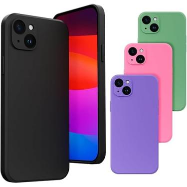 Imagem de Capa Protetora Celular Case Compatível Apple iPhone 13 Silicone Veludo Anti Impacto (VERDE MILITAR)