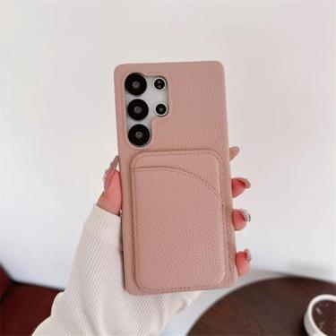Imagem de YOGISU Capa de couro tipo carteira para celular Galaxy A54 (para Galaxy A54/rosa)