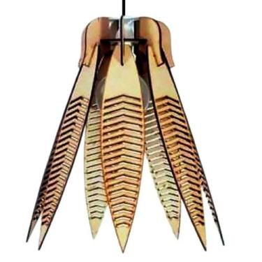 Imagem de Luminária Teto Tipo Pendente Ciclame Mdf - Completa Mdf Cru - LENOBRE,