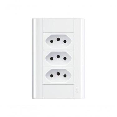 Imagem de Conjunto Fame Modulare - Tomada Tripla 2p+t 10a - FAME BRASIL