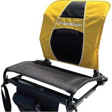 Imagem de STRONGBACK Assento de estádio portátil para arquibancadas com reclinável ajustável e suporte para o encosto com a cor do time removível - preto com amarelo