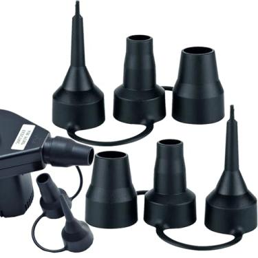 Imagem de Winsyison 3 conjuntos de substituição de bicos de bomba de ar, bicos de bomba de ar de plástico com 3 tamanhos, acessórios infláveis para colchão de cama inflável flutua barco de piscina - preto