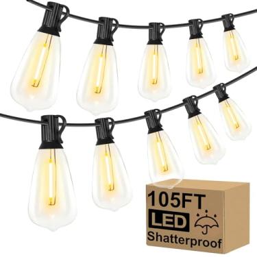 Imagem de Cordão de luzes LED atualizadas para ambientes externos, 3,5 m, à prova d'água, ST38, vintage, lâmpadas Edison, luzes de pátio, economia de energia, penduradas ao ar livre, para Natal, varanda