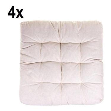 Imagem de Kit Almofada Futon Básica 70X70Cm 4 Unidades - Bege