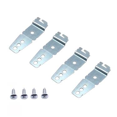 Imagem de 4 pacotes de suportes de montagem de lava-louças com parafusos compatíveis com máquinas de lavar louça Whirlpool KitchenAid substitui o número de peça 8269145 WP8269145 AP3039168 PS393134