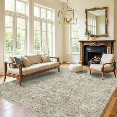 Imagem de Fame Rugs Tapete turco vintage macio 1,88 m x 2,5 m – Tapete lavável dobrável para sala de estar, sala de jantar, quarto