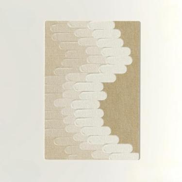 Imagem de Tapete ondulado para decoração de sala de estar, tapetes artísticos para quarto, tapete luxuoso (160 x 200 cm (62 x 78 pol.) / hxx-250724003500)