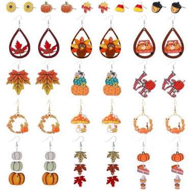 Imagem de Conjunto de brincos JOICEE Fall Thanksgiving 34 unidades para mulheres