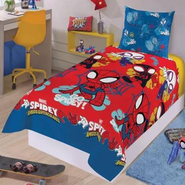 Imagem de Jogo de Cama Infantil Spidey 3 Peças Lepper( 2 Lençois e 1 Fronha)