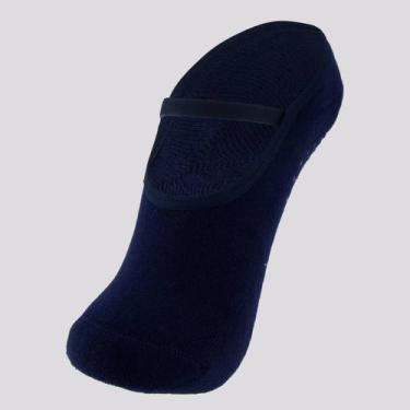 Imagem de Meia Selene Sapatilha Antiderrapante Feminina Azul Marinho, 34-39
