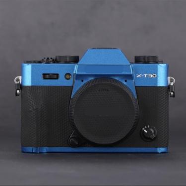 Imagem de X-T30 X-T30II Película protetora de vinil antirarranhões para câmera FujiFilm X-T30 Mark II XT30II (azul metálico)