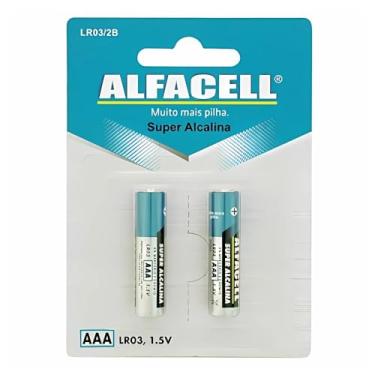 Imagem de PILHA ALFACELL ALCALINA PALITO AAA 1.5V C/2 CARTELA