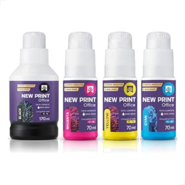 Imagem de Kit 4 Tinta Compatível Canon Mega Tank Gi10 G5010 G7010 G6010 GM2010 GM4010