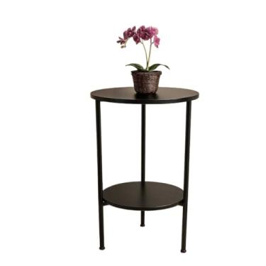 Imagem de Mesa Lateral Moderna Ferro Resistente e Premium(PRETA)