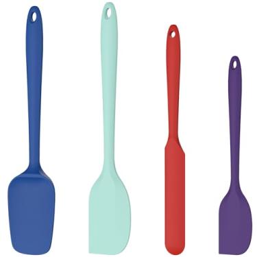 Imagem de Conjunto de espátulas de silicone com 4 peças, conjunto de espátula, conjunto de espátulas de silicone de cozinha, conjunto de espátula de cozinha versátil para lava-louças, conjunto de espátulas de