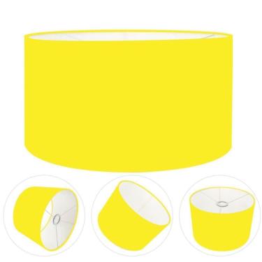 Imagem de Cúpula Abajur Cilíndrica Cp-7023 ø50x21cm Amarelo