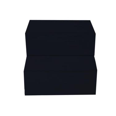 Imagem de Escada Auxiliar 2 Degraus Preto Em Mdf