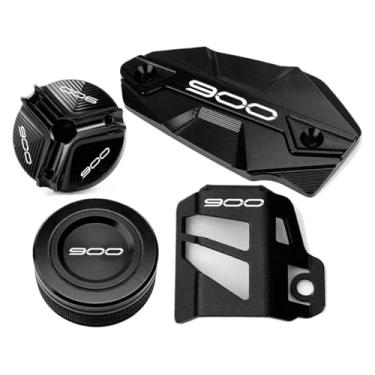 Imagem de Compatível com Z900 Z 900 2017-2024 acessórios de motocicleta cilindro mestre reservatório de óleo protetor de tampa de enchimento de óleo (4-preto)