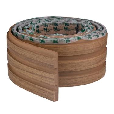 Imagem de Painel Ripado Meu Rodapé Autocolante Madeto Nogueira Natural 10x1cm 10m