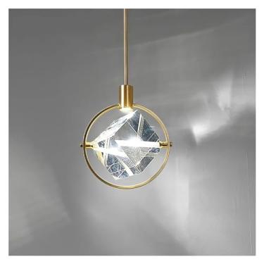 Imagem de Luminárias pendentes de cristal K9 modernas de luxo para quarto e sala de estar, ilha de cozinha LED para corredor, bar e restaurante