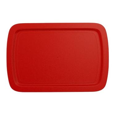Imagem de Tampa de substituição para pirex 23 x 33 cm, tampa de recipiente de vidro para assarola fácil de segurar, 3 QT, C-233-PC (vermelho)