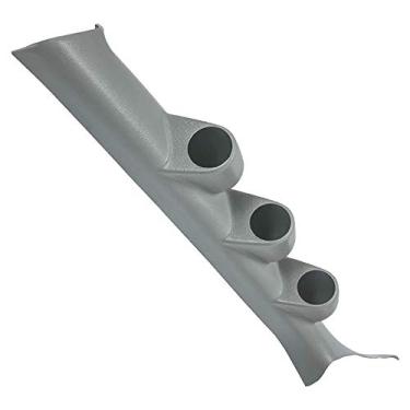 Imagem de GlowShift – Pódulo de calibre triplo cinza para Mitsubishi Lancer Evolution X 2008-2015 – Cor de fábrica combinada – Plástico ABS – Suportes (3) calibres 2-1/16" (52 mm) para pilar A do veículo