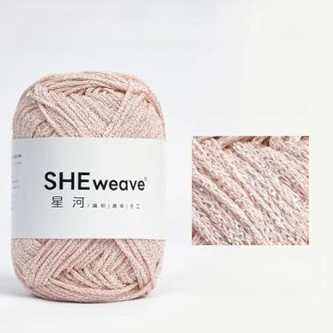 Imagem de Fio de macramê de 1,5 mm, cordão de macramê 100% algodão, fio de crochê 100 programas, fio brilhante brilhante, fio brilhante para crochê e cachecol (rosa claro)