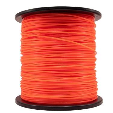 Imagem de Rolo Bobina Fio de Nylon Para Carretel de Roçadeiras Aparadores e Cortadores de Grama Refil Diversos Modelos e Compatibilidade Universal Resistente Laranja (REDONDO 3MM 250METROS)