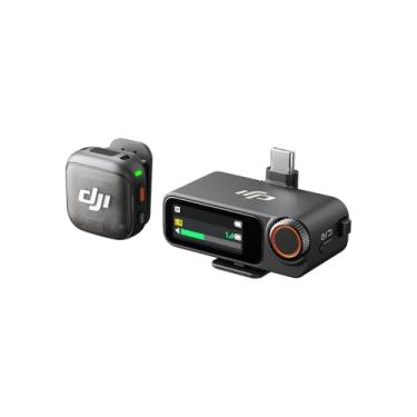 Imagem de DJI Microfone 3 (1 TX + 1 RX), microfone sem fio para iPhone/Android/câmera, gravação interna flutuante de 32 bits, transmissão de 400 m, controle de ganho adaptável para volume equilibrado