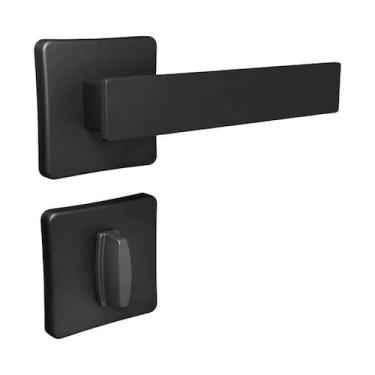 Imagem de Fechadura Topazio Banheiro Roseta Preto 40mm União Mundial - Unio Mund