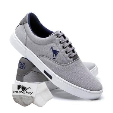 Imagem de Kit Sapatênis Casual Amarração com Meia Masculino Confort - Polo Joy, 