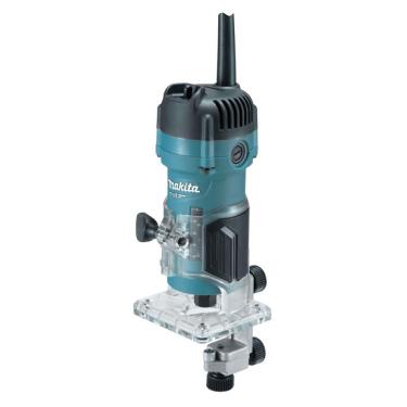 Imagem de Tupia 6Mm 1/4'' 530W 35000RPM Com Guia Reta e Padrão Chave Base Acrílica M3700B 220V Makita