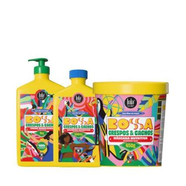 Imagem de Kit Lola Bossa Shampoo 500ml + Máscara 450ml + Creme Modelador 1000ml 