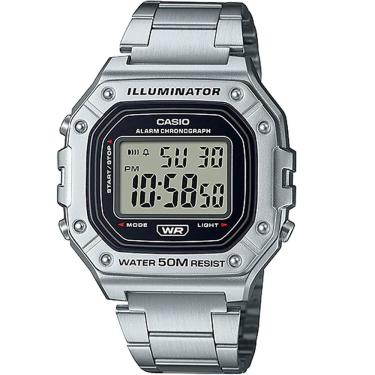 Imagem de Relógio Casio Masculino Ref:W-218hd-1avdf Retangular Digital Prateado